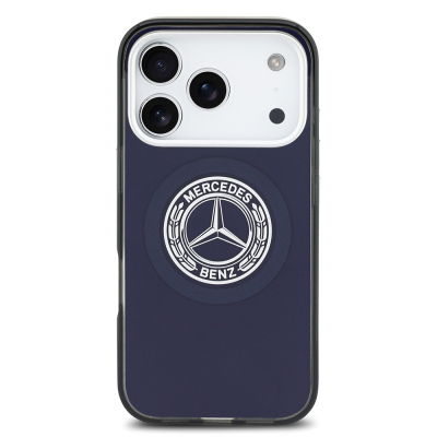 Apple iPhone 17 Pro Case Mercedes Benz Original Licensed M-Safe Charging Feature Dual Layer PC Nostalgic Star Design Cover - 25