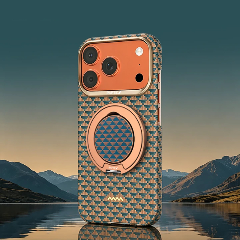 Apple iPhone 17 Pro Case Raptic 2-in-1 Bundle Kit Aramid Skin Destiny Series Stand and Cover - 5