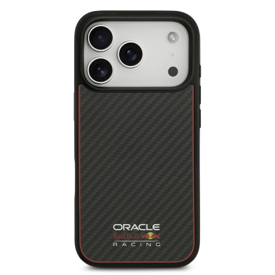 Apple iPhone 17 Pro Case Redbull Original Licensed M-safe Charging Enabled Carbon Fiber Cover with Glowing Logo - 4