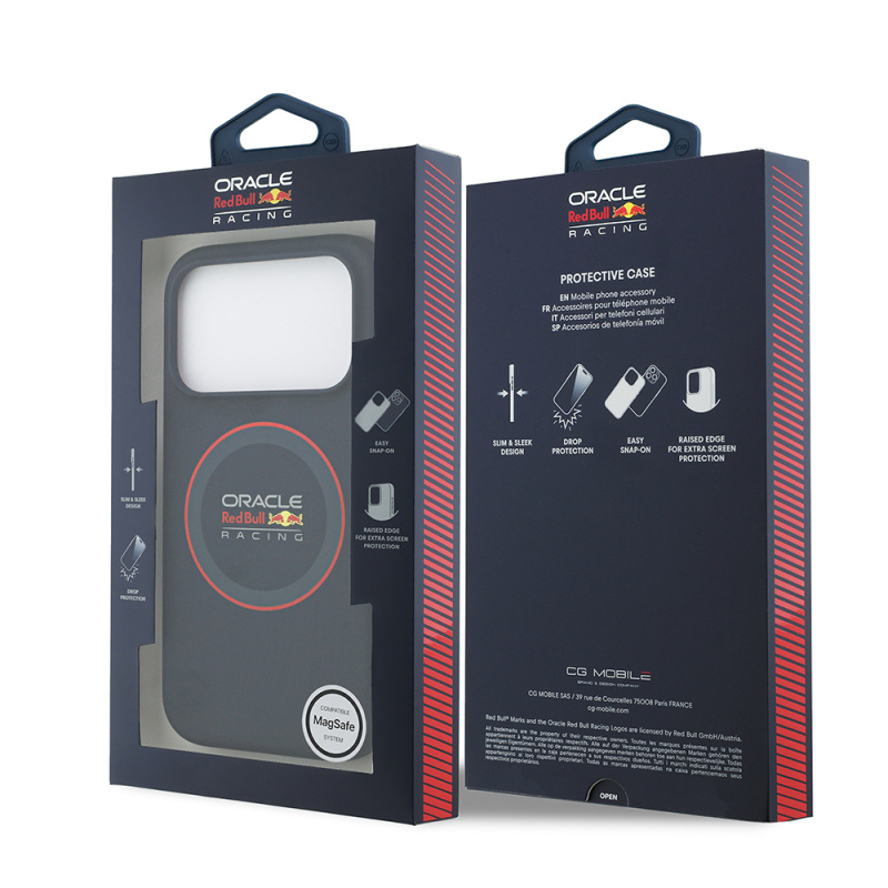 Apple iPhone 17 Pro Case Redbull Original Licensed M-safe Charging Feature Red Ring and Logo Silicone Cover - 9