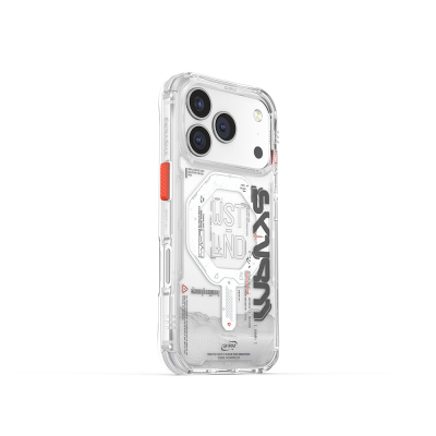 Apple iPhone 17 Pro Case Skinarma M-safe Charging Feature Sonix Cover with Text Pattern and Airbag Design - 4
