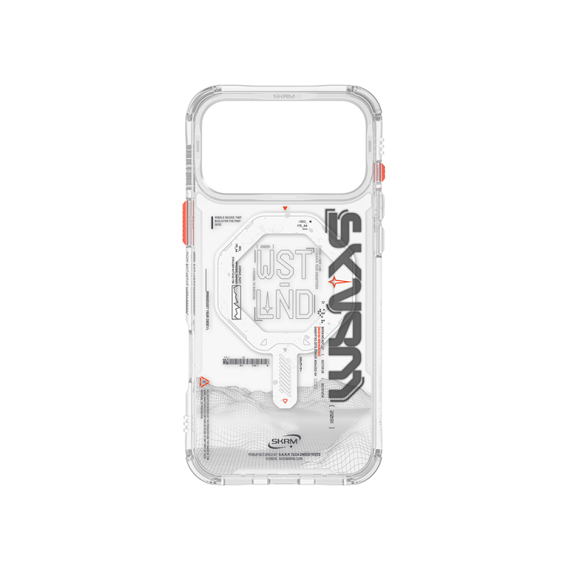 Apple iPhone 17 Pro Case Skinarma M-safe Charging Feature Sonix Cover with Text Pattern and Airbag Design - 6
