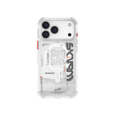 Apple iPhone 17 Pro Case Skinarma M-safe Charging Feature Sonix Cover with Text Pattern and Airbag Design - 2