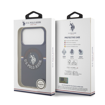 Apple iPhone 17 Pro Case U.S. Polo Assn. Original Licensed M-Safe Charging Feature IML Stripe Logo Cover - 9