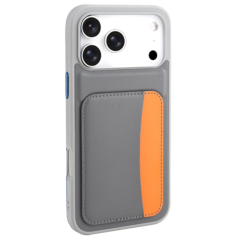 Apple iPhone 17 Pro Case with Card Holder Zore X-Card Silicone Cover - 1