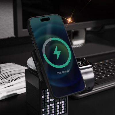 Apple iPhone 17 Pro Case with M-safe Charging Feature and Metal Stand Lenyes CK225 Kevlar Cover - 5