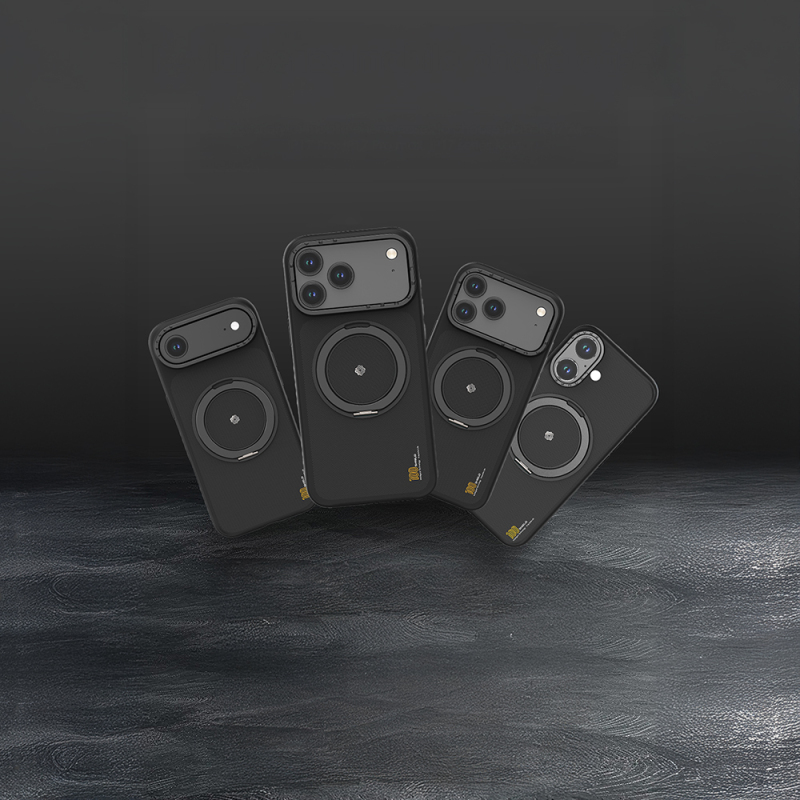 Apple iPhone 17 Pro Case with M-safe Charging Feature and Metal Stand Lenyes CK225 Kevlar Cover - 9