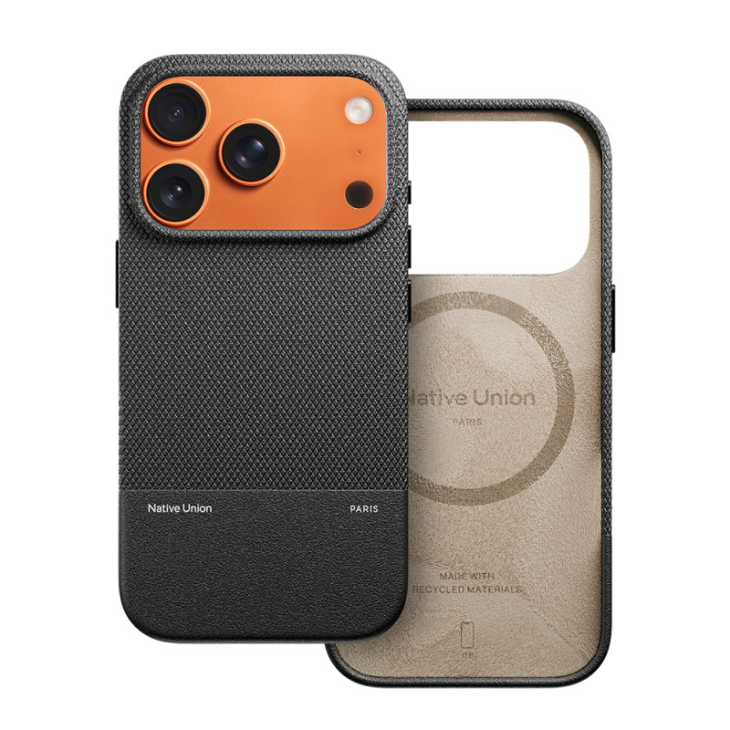 Apple iPhone 17 Pro Case with M-safe Charging Feature, Leather Textured Native Union RE Classic Series Cover - 10