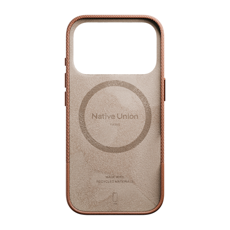 Apple iPhone 17 Pro Case with M-safe Charging Feature, Leather Textured Native Union RE Classic Series Cover - 28