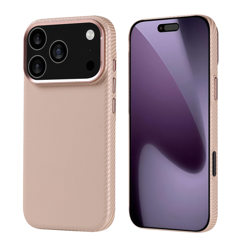 Apple iPhone 17 Pro Case with M-safe Charging Function Carbon Fiber Look Zore Nekst Cover - 4
