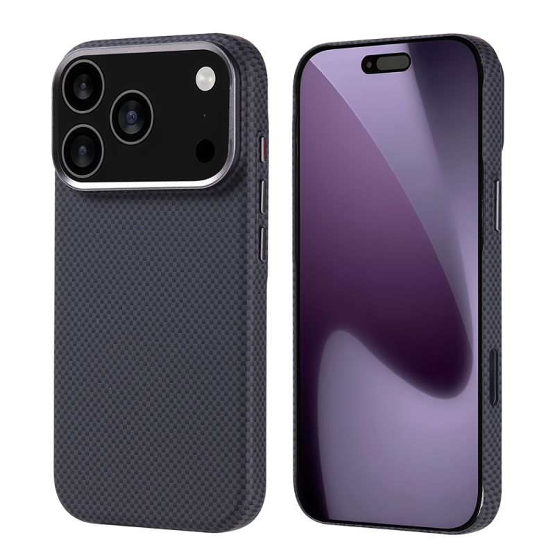Apple iPhone 17 Pro Case with M-safe Charging Function Carbon Fiber Look Zore Nekst Cover - 6