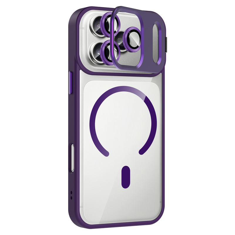 Apple iPhone 17 Pro Case with Stand and Camera Lens Gift Zore Etro Cover with M-Safe Charging Function - 9