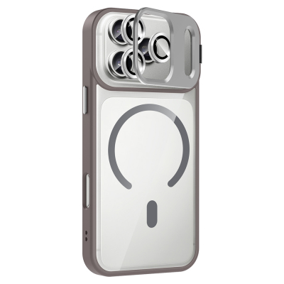 Apple iPhone 17 Pro Case with Stand and Camera Lens Gift Zore Etro Cover with M-Safe Charging Function - 13