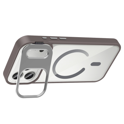 Apple iPhone 17 Pro Case with Stand and Camera Lens Gift Zore Etro Cover with M-Safe Charging Function - 20