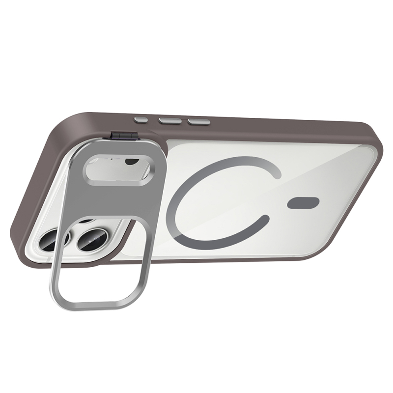 Apple iPhone 17 Pro Case with Stand and Camera Lens Gift Zore Etro Cover with M-Safe Charging Function - 20