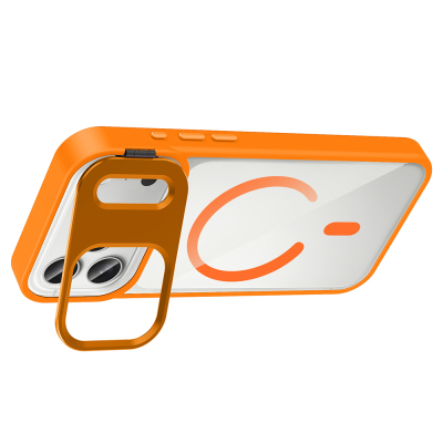 Apple iPhone 17 Pro Case with Stand and Camera Lens Gift Zore Etro Cover with M-Safe Charging Function - 22