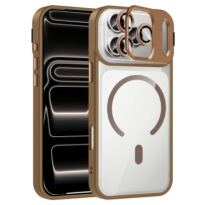 Apple iPhone 17 Pro Case with Stand and Camera Lens Gift Zore Etro Cover with M-Safe Charging Function - 2