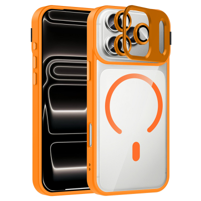 Apple iPhone 17 Pro Case with Stand and Camera Lens Gift Zore Etro Cover with M-Safe Charging Function - 5