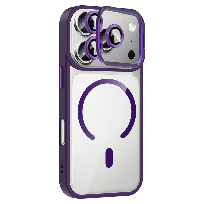 Apple iPhone 17 Pro Case with Stand and Camera Lens Gift Zore Etro Cover with M-Safe Charging Function - 9