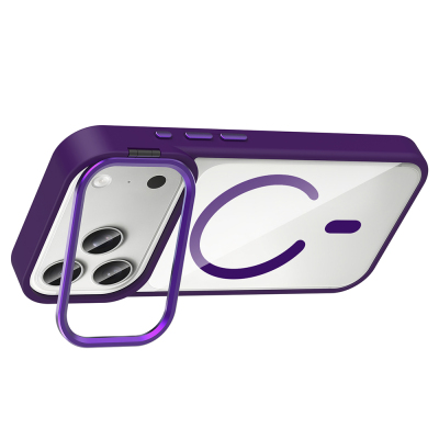 Apple iPhone 17 Pro Case with Stand and Camera Lens Gift Zore Etro Cover with M-Safe Charging Function - 16
