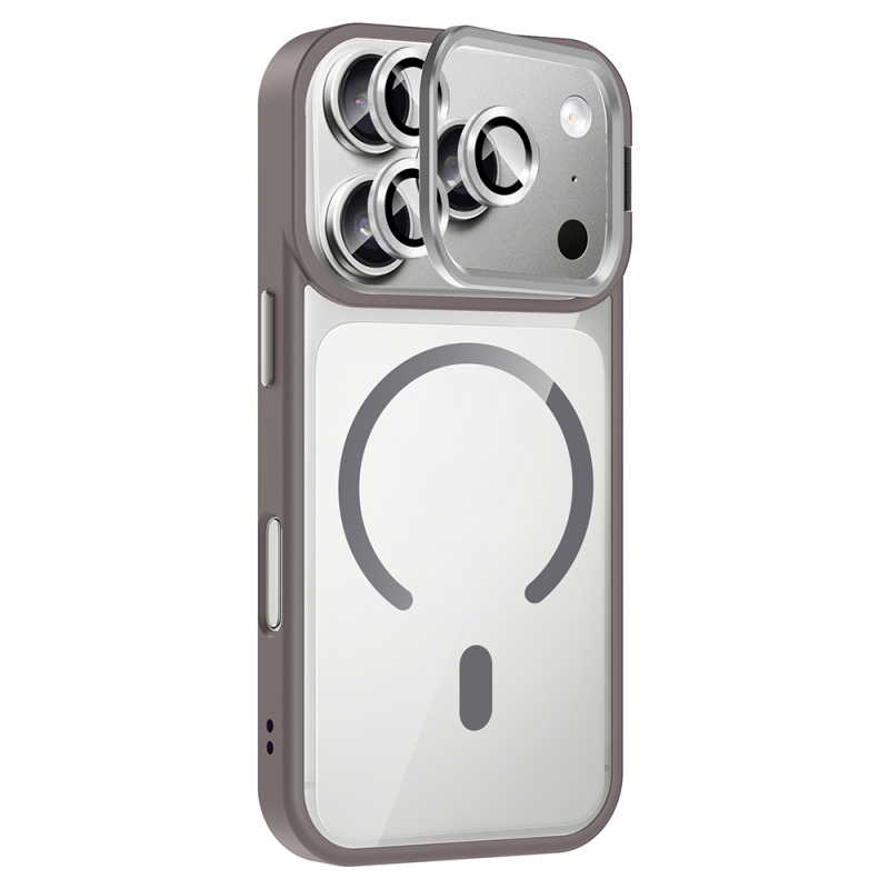 Apple iPhone 17 Pro Case with Stand and Camera Lens Gift Zore Etro Cover with M-Safe Charging Function - 13