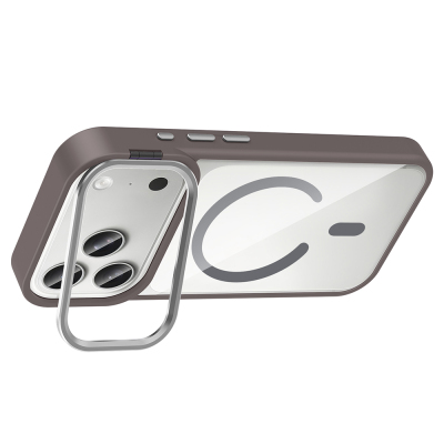 Apple iPhone 17 Pro Case with Stand and Camera Lens Gift Zore Etro Cover with M-Safe Charging Function - 20