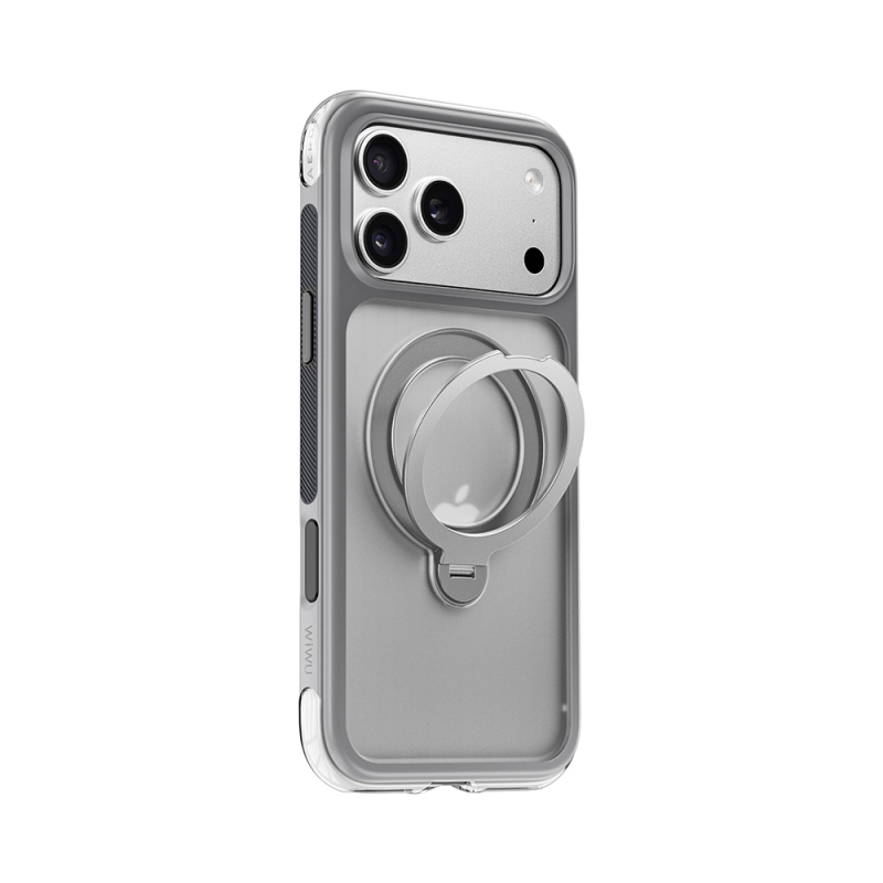 Apple iPhone 17 Pro Case Wiwu AS-203 AeroShield Ultra Series M-safe Charging Enabled Airbag Designed Stand Cover - 5