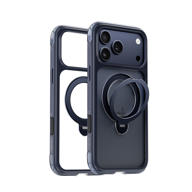 Apple iPhone 17 Pro Case Wiwu AS-203 AeroShield Ultra Series M-safe Charging Enabled Airbag Designed Stand Cover - 3