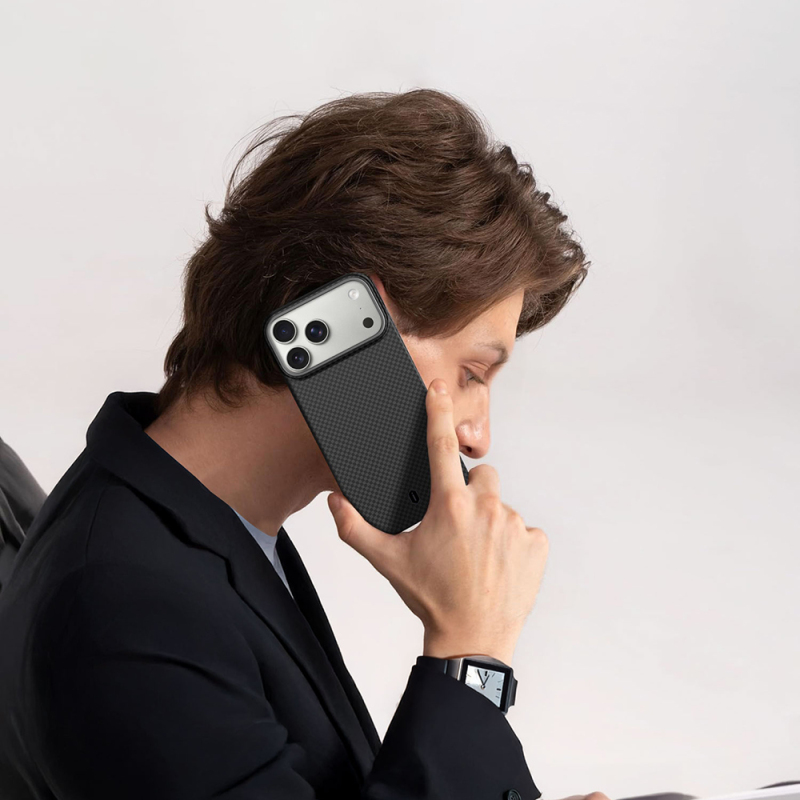 Apple iPhone 17 Pro Case Wiwu DCC-208 Magsafe Charging Feature Aramid Fiber Design Kevlar Cover - 8