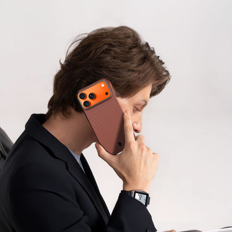 Apple iPhone 17 Pro Case Wiwu DCC-208 Magsafe Charging Feature Aramid Fiber Design Kevlar Cover - 10