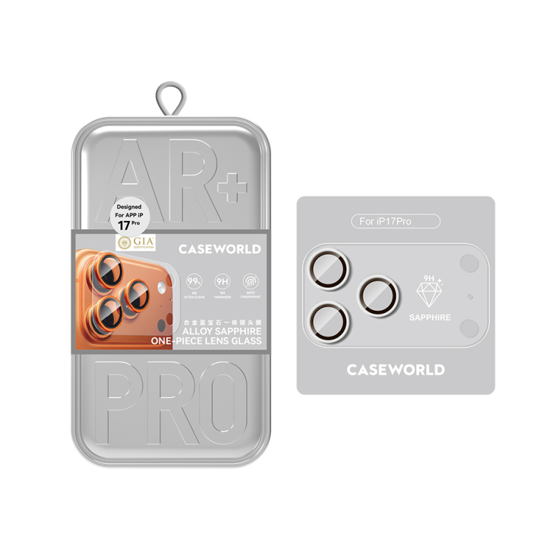 Apple iPhone 17 Pro Case World Alloy Sapphire One-Piece Anti-Reflective Sapphire Camera Lens Protector - 4