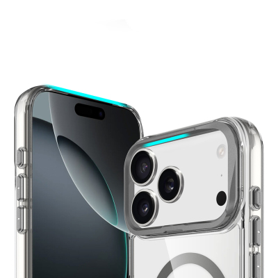 Apple iPhone 17 Pro Case Zore Azor Cover with M-safe Charging, Airbag, Camera Stand - 14