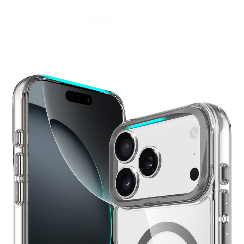 Apple iPhone 17 Pro Case Zore Azor Cover with M-safe Charging, Airbag, Camera Stand - 14