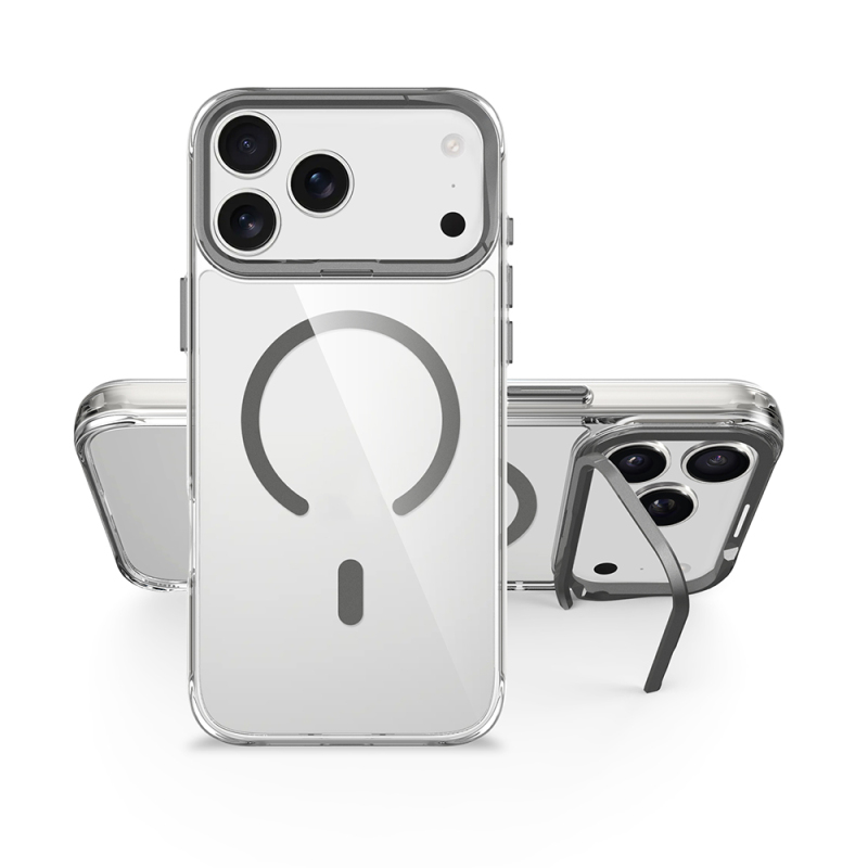 Apple iPhone 17 Pro Case Zore Azor Cover with M-safe Charging, Airbag, Camera Stand - 15