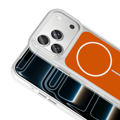 Apple iPhone 17 Pro Case Zore Iconic Hard Silicone Cover with Metal Button Design and M-Safe Charging Feature - 12