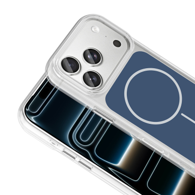 Apple iPhone 17 Pro Case Zore Iconic Hard Silicone Cover with Metal Button Design and M-Safe Charging Feature - 15