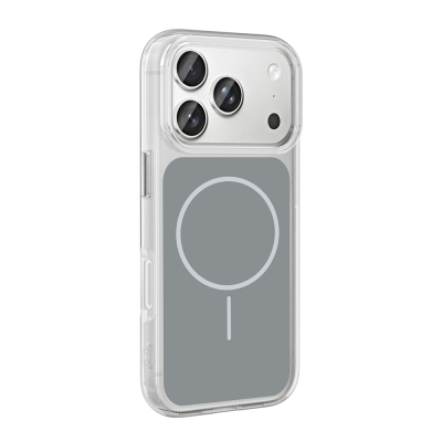 Apple iPhone 17 Pro Case Zore Iconic Hard Silicone Cover with Metal Button Design - 8