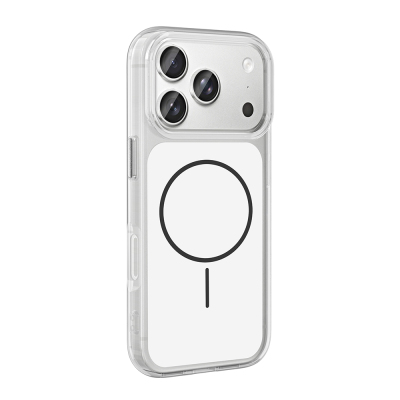 Apple iPhone 17 Pro Case Zore Iconic Hard Silicone Cover with Metal Button Design - 9