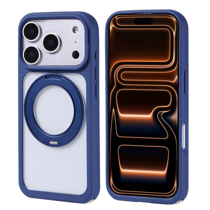 Apple iPhone 17 Pro Case Zore Piza Silicone Cover with M-Safe Charging Stand - 2