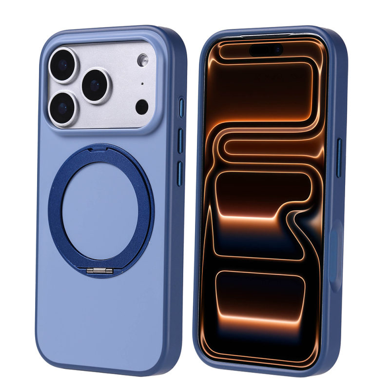 Apple iPhone 17 Pro Case Zore Proton Silicone Cover M-Safe Charging Stand - 1