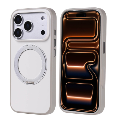 Apple iPhone 17 Pro Case Zore Proton Silicone Cover M-Safe Charging Stand - 5