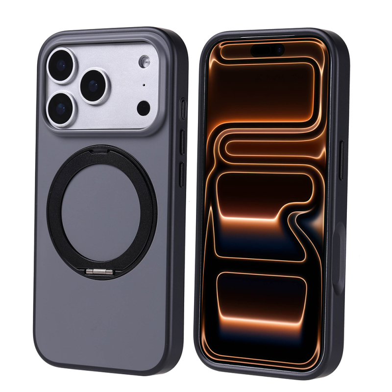 Apple iPhone 17 Pro Case Zore Proton Silicone Cover M-Safe Charging Stand - 4