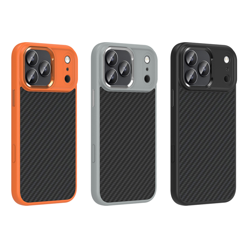 Apple iPhone 17 Pro Case Zore Truva Silicone Cover with Carbon Fiber Look and M-Safe Charging Function - 11