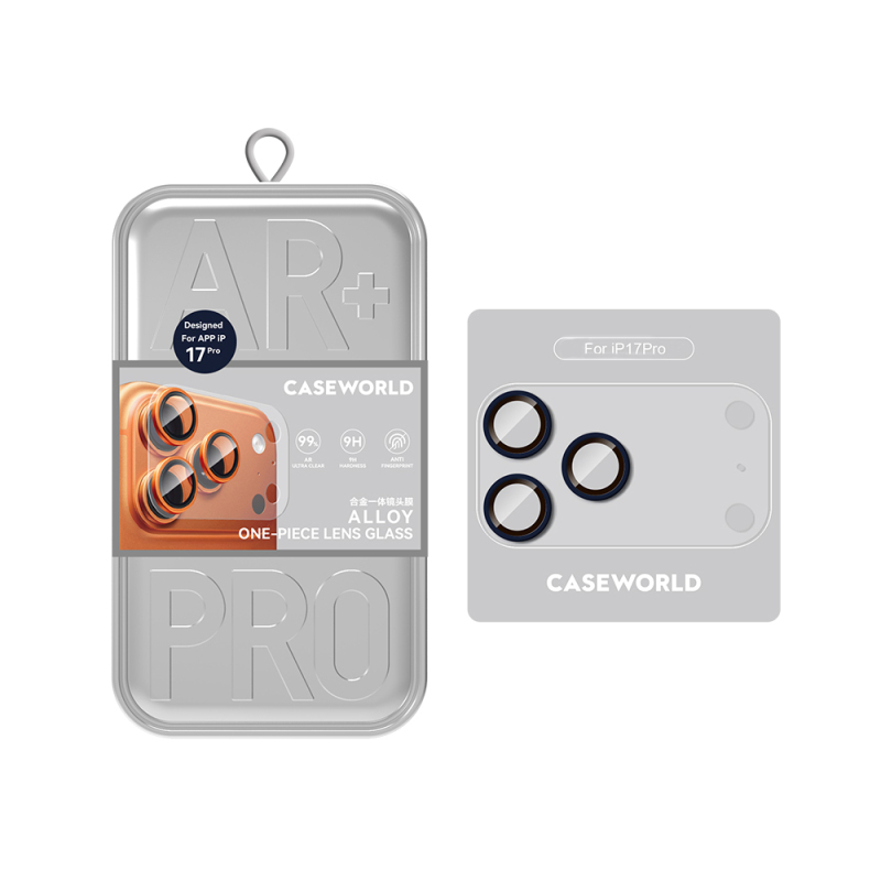 Apple iPhone 17 Pro CaseWorld Alloy One-Piece Series Anti-Reflective Camera Lens Protector - 2