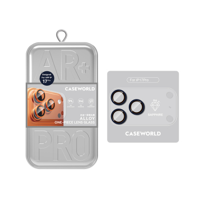 Apple iPhone 17 Pro CaseWorld Alloy Sapphire Safir One-Piece Anti Reflective Safir Kamera Lens Koruyucu - 1