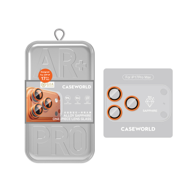 Apple iPhone 17 Pro CaseWorld Alloy Sapphire Safir One-Piece Anti Reflective Safir Kamera Lens Koruyucu - 3