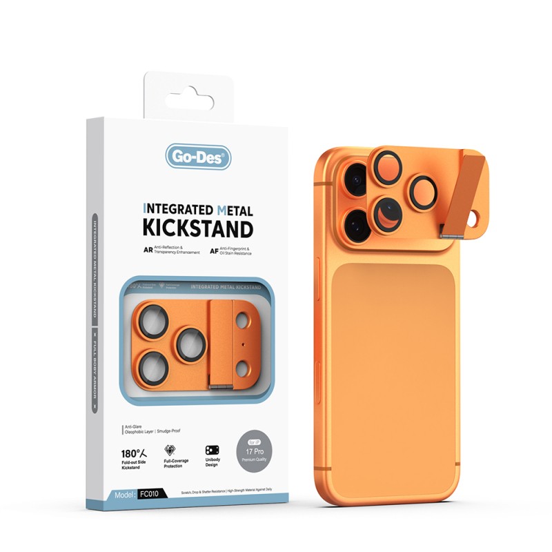 Apple iPhone 17 Pro Go Des CL-23 Anti Reflective Standlı Kamera Lens Koruyucu - 3