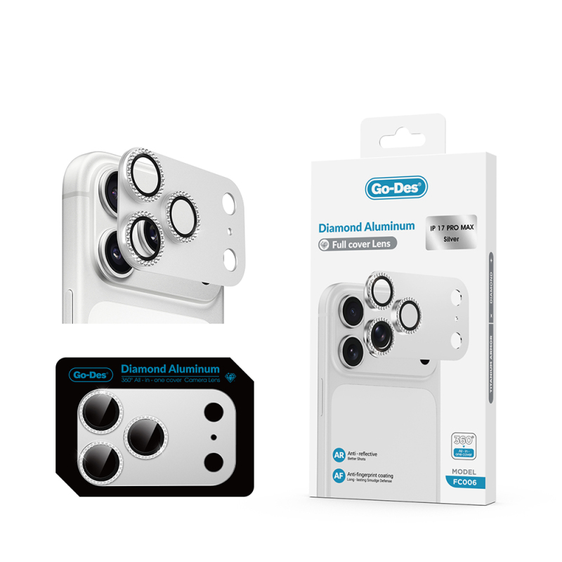 Apple iPhone 17 Pro Go Des FC006 Diamond Titanium Series Anti-Reflective Camera Lens Protector - 4