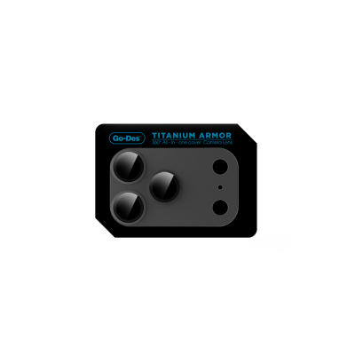 Apple iPhone 17 Pro Go Des FC007 Titanyum Serisi Anti Reflective Kamera Lens Koruyucu - 6