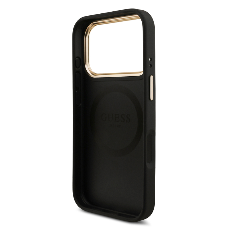 Apple iPhone 17 Pro Guess Orjinal Lisanslı 4G ve Yazı Logolu Kılıf + Ekran Koruyucu + Lens Koruyucu 3in1 Aksesuar Seti - 11